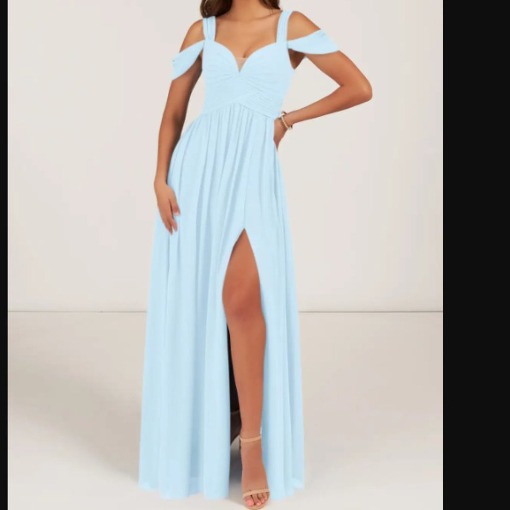 Azazie Lianne in Sky Blue SizeA6 - NWT never worn w/ dress bag
